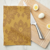Luxury Golden Damask Theedoek (Quarter Fold)