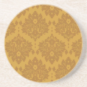 Luxury Golden Damask Zandsteen Onderzetter