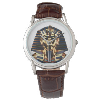 Luxury Golden Egyptian Mask Artwork Horloge