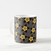 Luxury Golden Floral Mandala Ornamental Design Koffiemok (Voorkant links)