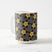 Luxury Golden Floral Mandala Ornamental Design Koffiemok (Voorkant links)