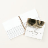 Luxury Golden Floral Signature Monogrammed Notitieboek (Binnen)