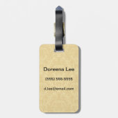 Luxury Golden Floral Wallpaper Bagagelabel (Achterkant verticaal)