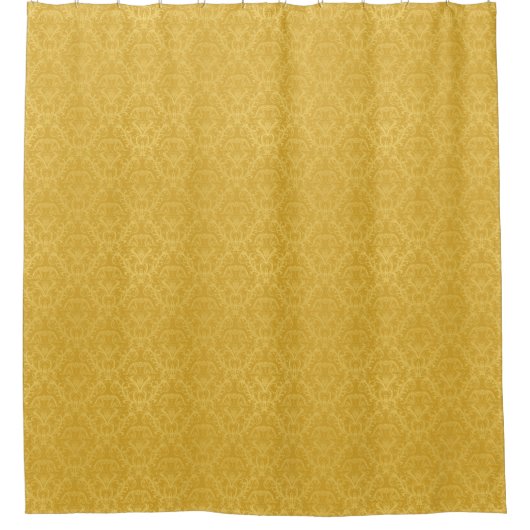 Luxury Golden Floral Wallpaper Douchegordijn (Voorkant)