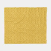 Luxury Golden Floral Wallpaper Fleece Deken (Voorkant (Horizontaal))