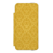 Luxury Golden Floral Wallpaper Incipio iPhone Portemonnee Hoesje (Voorkant Agenda)