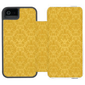 Luxury Golden Floral Wallpaper Incipio iPhone Portemonnee Hoesje (Agenda Open)