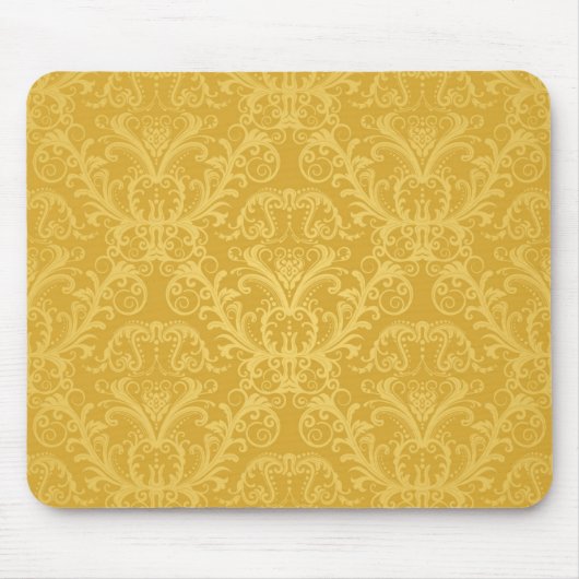 Luxury Golden Floral Wallpaper Muismat (Voorkant)