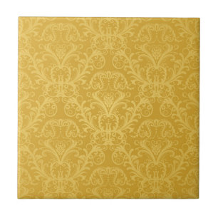 Luxury Golden Floral Wallpaper Tegeltje