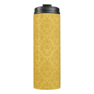 Luxury Golden Floral Wallpaper Thermosbeker