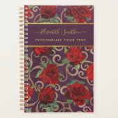 Luxury Golden Flowers Elegant Chic Classy Custom Planner (Voorkant)