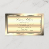 Luxury Golden Glamoureus Chic met Monogram Stijlvo Visitekaartje (Achterkant)