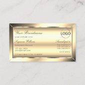 Luxury Golden Glamoureus met monogram en Logo Visitekaartje (Achterkant)