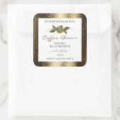 Luxury Golden Glitter Floral White Product Labels (Tas)