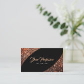 Luxury Golden Glitter  Roos Gold Elegant Visitekaartje (Staand voorkant)