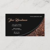 Luxury Golden Glitter  Roos Gold Elegant Visitekaartje (Achterkant)