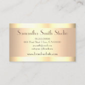 Luxury Golden Glitter Sparkle Nails en Mest Visitekaartje (Achterkant)