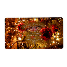 Luxury Golden Kerstmis - Label