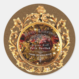 Luxury Golden Kerstmis - Sticker