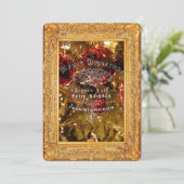 Luxury Golden Kerstmis - Uitnodiging Kaart (Staand voorkant)