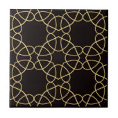 Luxury Golden Line Geometric Loop Pattern Tegeltje (Voorkant)