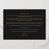 Luxury Golden Minimalist Branches Chic Photo Folie Uitnodiging (Achterkant)