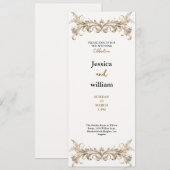 luxury golden palace wedding invitation kaart (Voorkant / Achterkant)