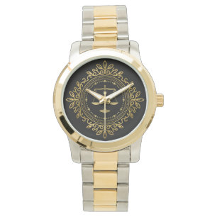 Luxury Golden Scales of Justice   Beste cadeaus Horloge