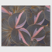 Luxury golden seamless floral background with trop cadeaupapier (Vlak)