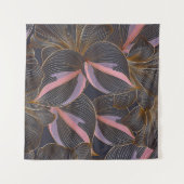 Luxury golden seamless floral background with trop wandkleed (Voorkant (horizontaal))