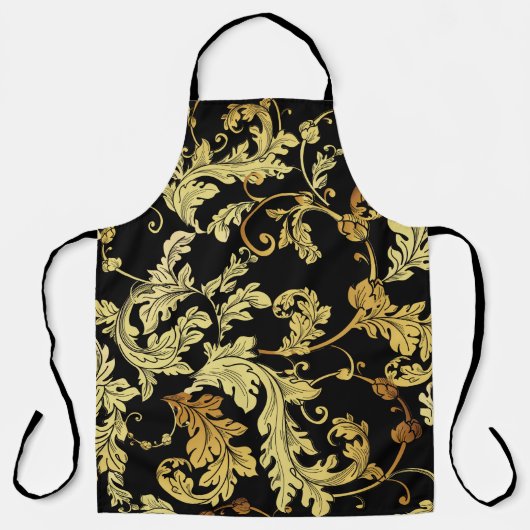 Luxury golden seamless pattern. Floral backgroundp Schort (Voorkant)