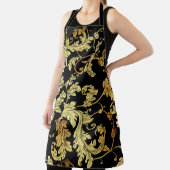 Luxury golden seamless pattern. Floral backgroundp Schort (Insitu)