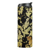 Luxury golden seamless pattern. Floral backgroundp Thermosbeker (Gedraaid links)