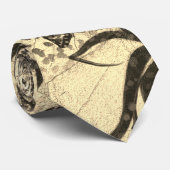 Luxury Golden Texture Botanical Decorated Stropdas (Opgerold)