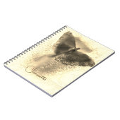 Luxury Golden Waterverf Butterfly Monogram Notitieboek (Linkerzijde)