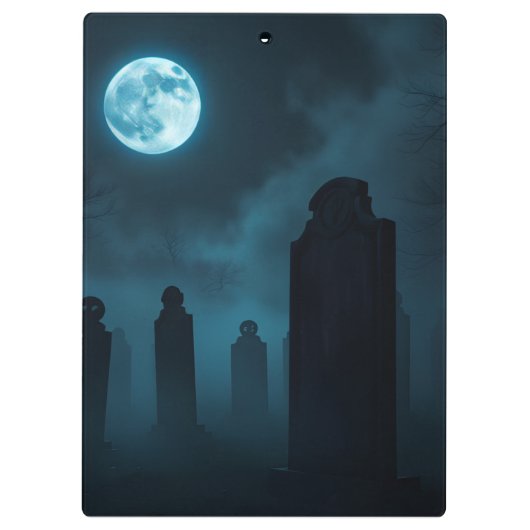 Luxury Gothic Graveyard Halloween Clipboard Klembord (Achterkant)