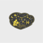 Luxury Goud Waterman Sterrenbeeld Sticker (Voorkant)