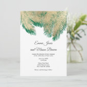 Luxury goudgroene palmboom tropical Wedding Kaart (Staand voorkant)