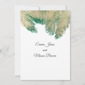 Luxury goudgroene palmboom tropical Wedding Kaart (Achterkant)