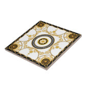 Luxury Greek Baroque Gold Medallion Pattern Tegeltje (Zijkant)
