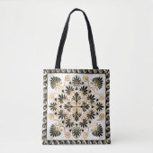 Luxury Greek Ornament Black and White Marble Tote Bag (Voorkant)