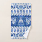 Luxury Greek Ornament Blue Gemstone en pearl Bad Handdoek (Handdoek)