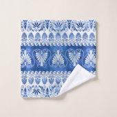 Luxury Greek Ornament Blue Gemstone en pearl Bad Handdoek (Wasdoekje)