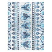 Luxury Greek Ornament Blue Gemstone en pearl Tafelkleed (Voorkant)