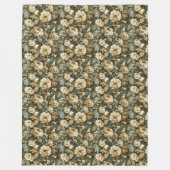 Luxury Green Gold Blanket Chic Pastel Foliage Art Fleece Deken (Voorkant)