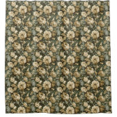 Luxury Green Gold Curtain Modern Botanical Style Douchegordijn (Voorkant)
