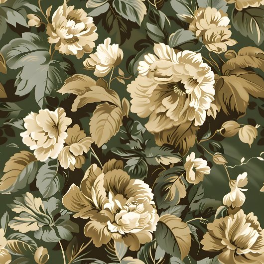 Luxury Green Gold Curtain Modern Botanical Style Douchegordijn