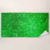 Luxury Green Gold Glitter Strandlaken (Voorkant)