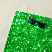 Luxury Green Gold Glitter Strandlaken (In situ)