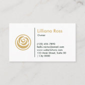 Luxury Green Gold Minimalist Timeless Designer Visitekaartje (Achterkant)